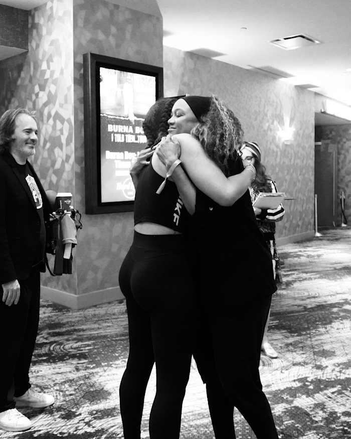 Leyna Bloom and Tyra Banks